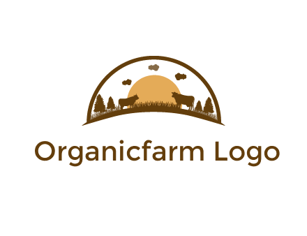 organic farm logo design