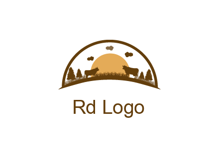 organic farm logo design