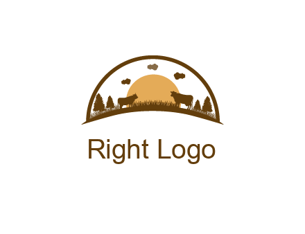 organic farm logo design