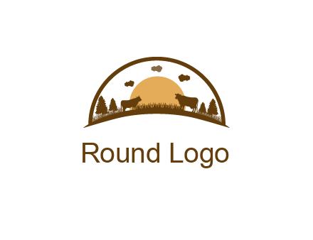 organic farm logo design