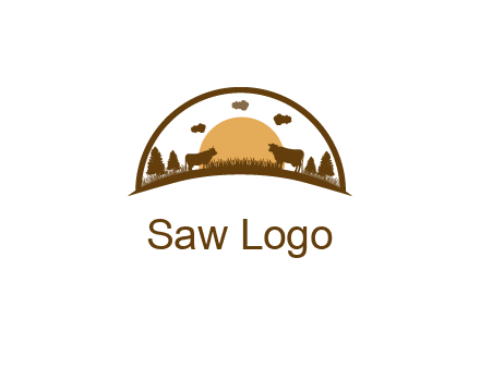 organic farm logo design
