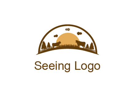 organic farm logo design
