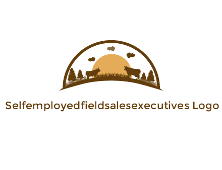 organic farm logo design