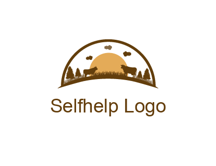 organic farm logo design