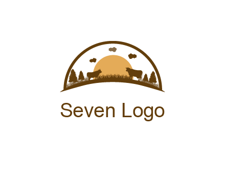 organic farm logo design