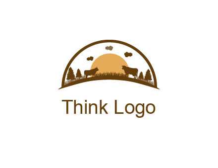 organic farm logo design