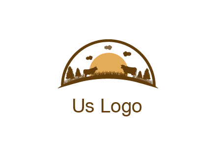 organic farm logo design