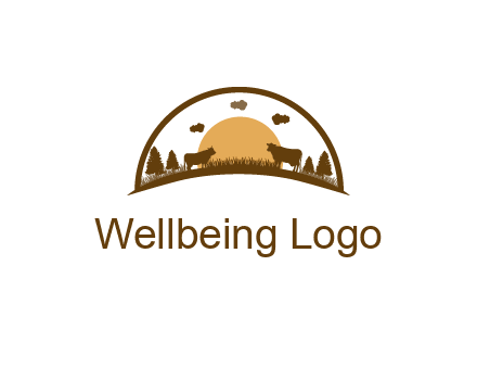 organic farm logo design