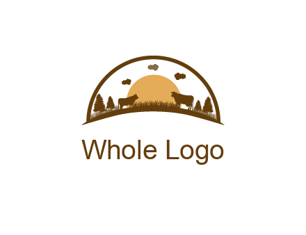 organic farm logo design