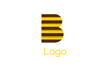 stripes inside letter B logo