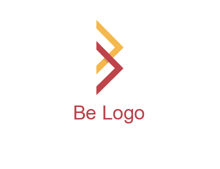 letter B made of two arrows