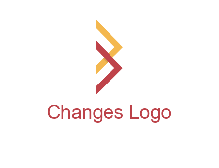 letter B made of two arrows