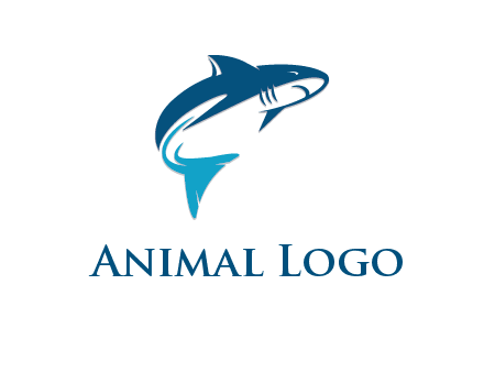 swimming shark symbol
