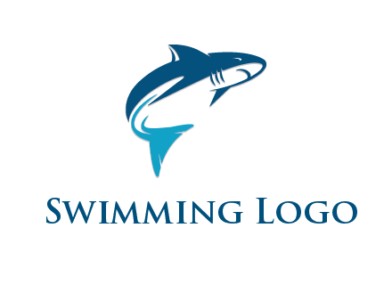 swimming shark symbol