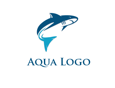 swimming shark symbol