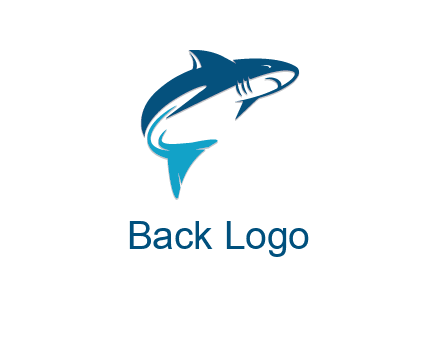 swimming shark symbol