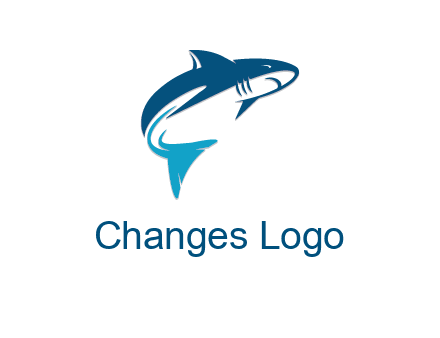 swimming shark symbol