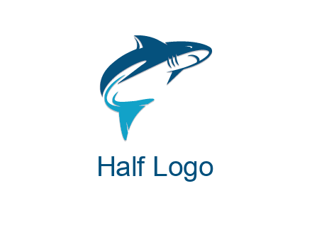 swimming shark symbol