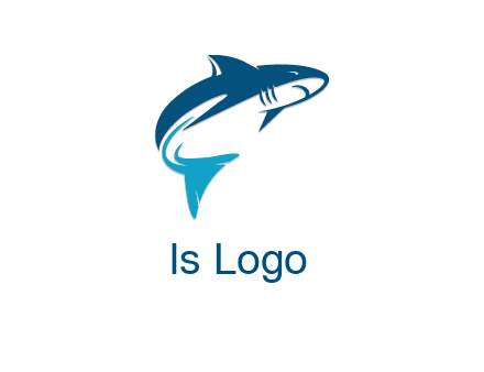 swimming shark symbol