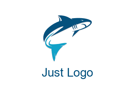 swimming shark symbol