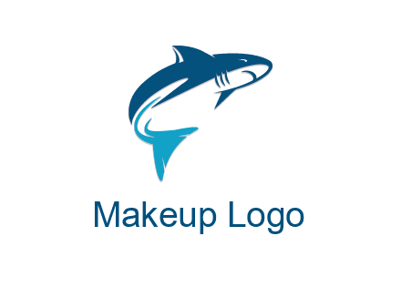 swimming shark symbol