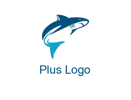 swimming shark symbol