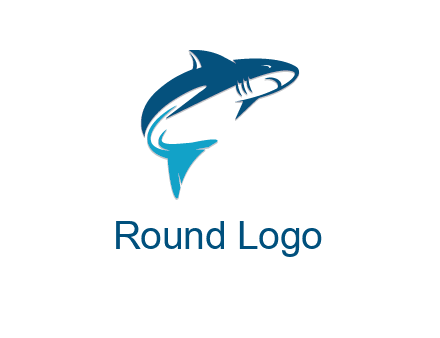 swimming shark symbol