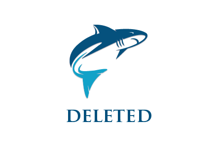 swimming shark symbol