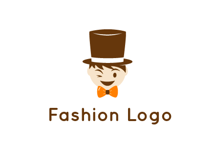 winking character with bow tie and top hat