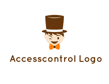 winking character with bow tie and top hat