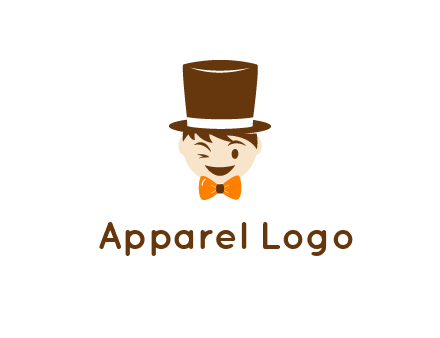 winking character with bow tie and top hat
