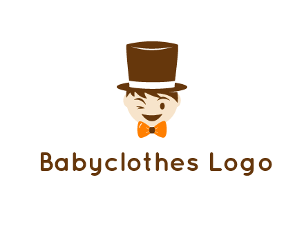 winking character with bow tie and top hat