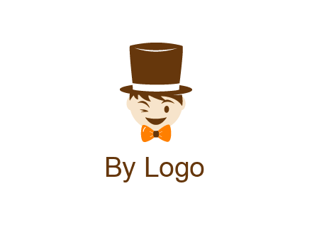 winking character with bow tie and top hat