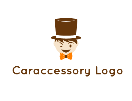 winking character with bow tie and top hat