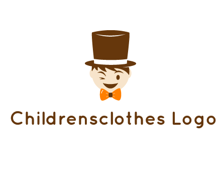 winking character with bow tie and top hat