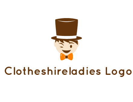 winking character with bow tie and top hat