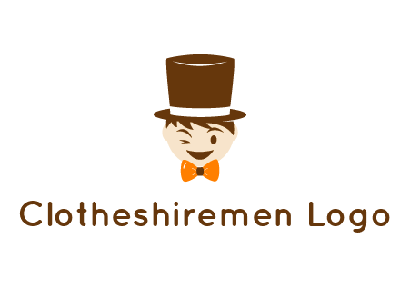 winking character with bow tie and top hat