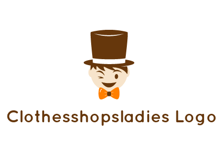 winking character with bow tie and top hat