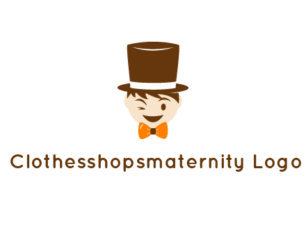 winking character with bow tie and top hat