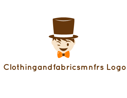 winking character with bow tie and top hat