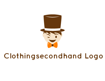 winking character with bow tie and top hat
