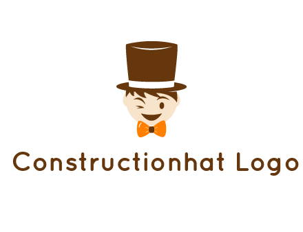winking character with bow tie and top hat