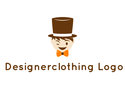 winking character with bow tie and top hat