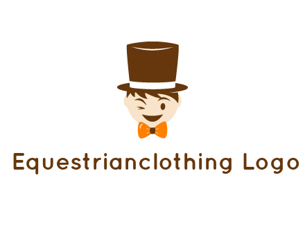 winking character with bow tie and top hat