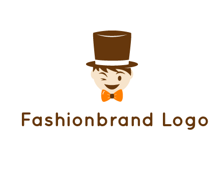 winking character with bow tie and top hat