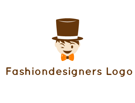winking character with bow tie and top hat
