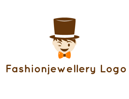 winking character with bow tie and top hat