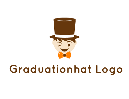 winking character with bow tie and top hat