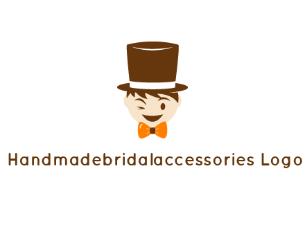 winking character with bow tie and top hat