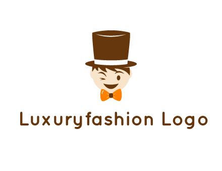 winking character with bow tie and top hat